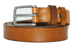 OPASEK VALEŠOVÁ HNĚDÝ STŘÍBRNÁ SPONA 120/3 CM