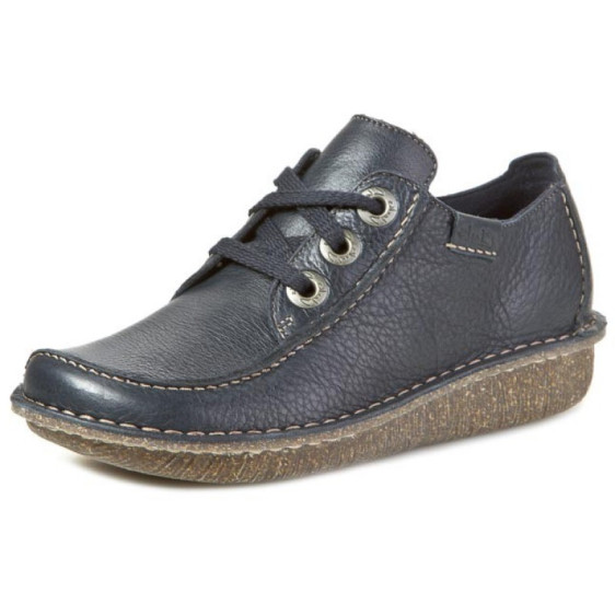 detail OBUV CLARKS FUNNY DREAM NAVY LEATHER