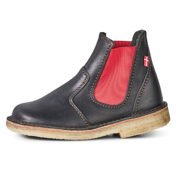 detail Roskilde Black/red Obuv Duckfeet