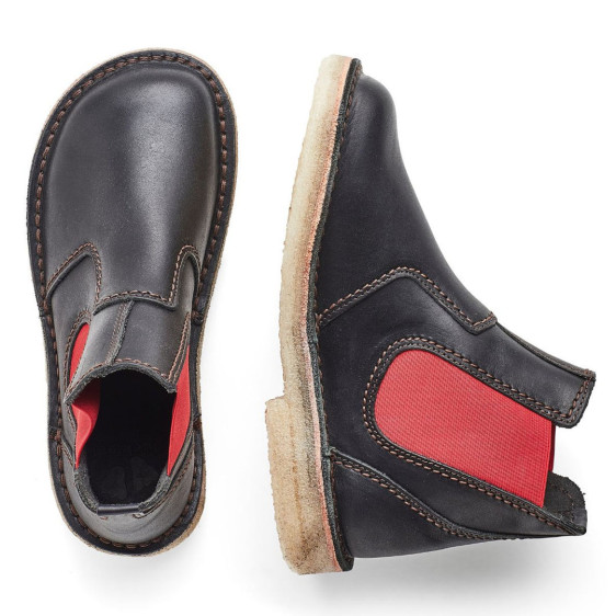 detail Roskilde Black/red Obuv Duckfeet