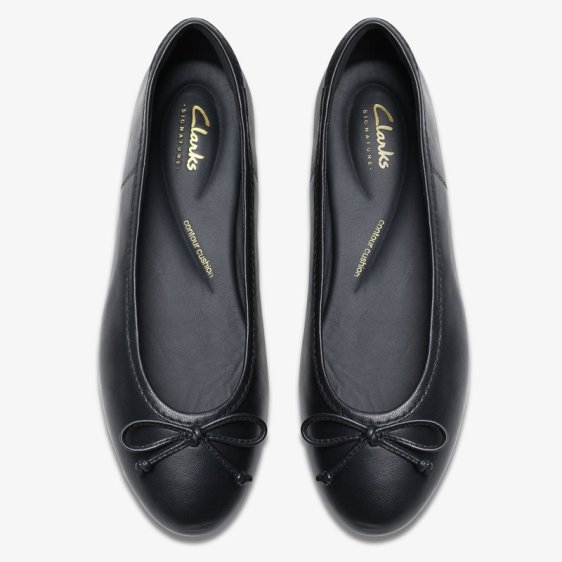 detail OBUV CLARKS FAWNA LILY BLACK LEATHER