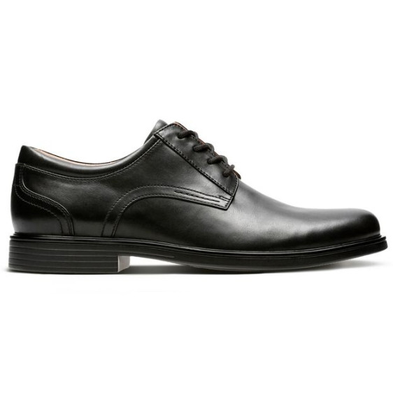 detail OBUV CLARKS UN ALDRIC LACE BLACK LEATHER