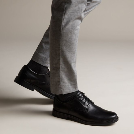 detail OBUV CLARKS UN ALDRIC LACE BLACK LEATHER