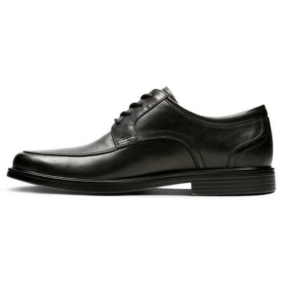 detail OBUV CLARKS UN ALDRIC PARK BLACK LEATHER